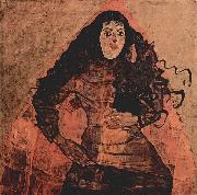 Egon Schiele Portrat der Trude Engel oil painting artist